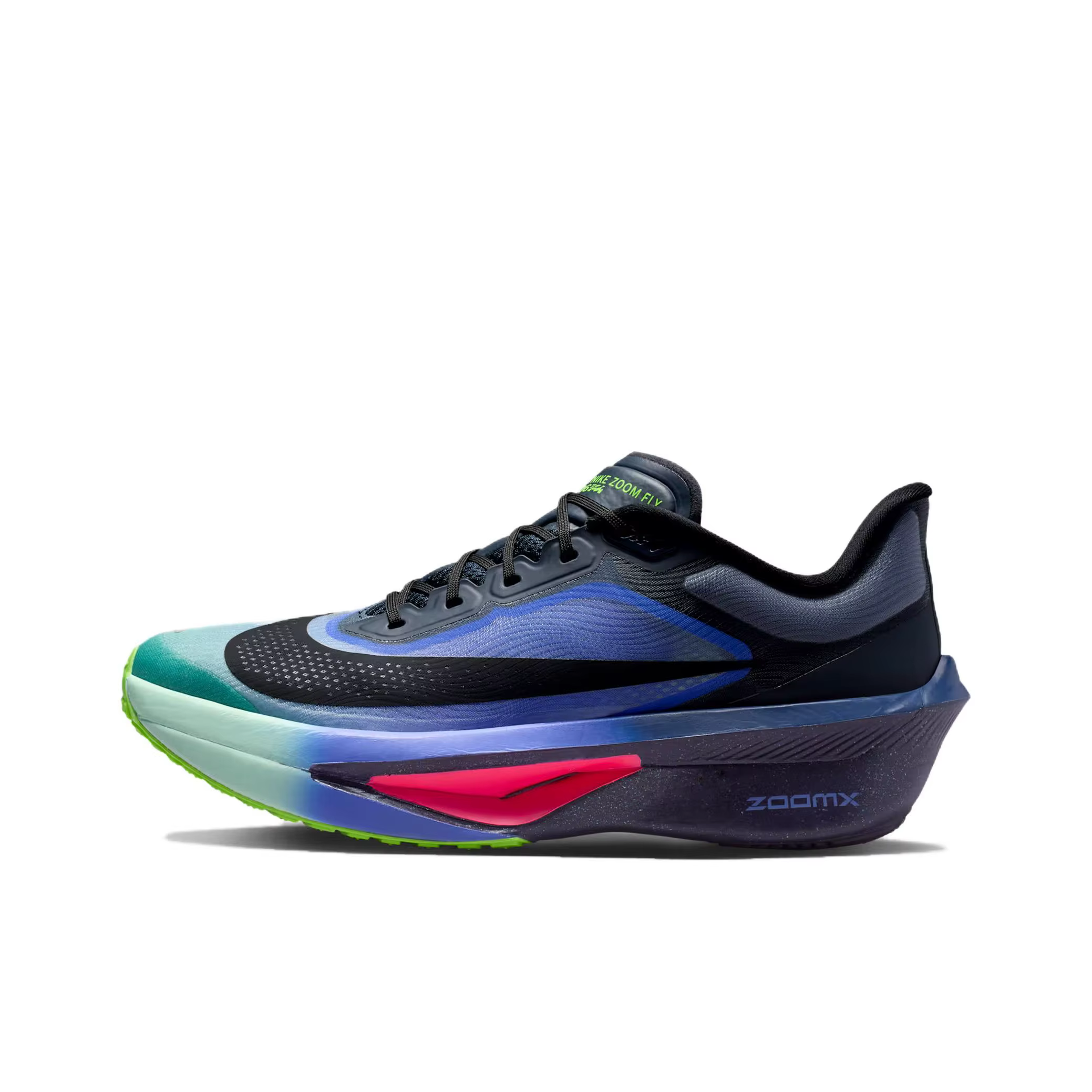 Nike Zoom Fly 6 Support Casual Marathon Running Shoes Chaussures de course pour hommes Noir Bleu IO9