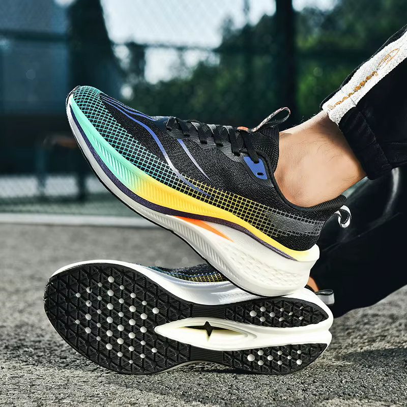 Chaussures de course de sport pour hommes et femmes, décontractées, respirantes, surface en maille, 