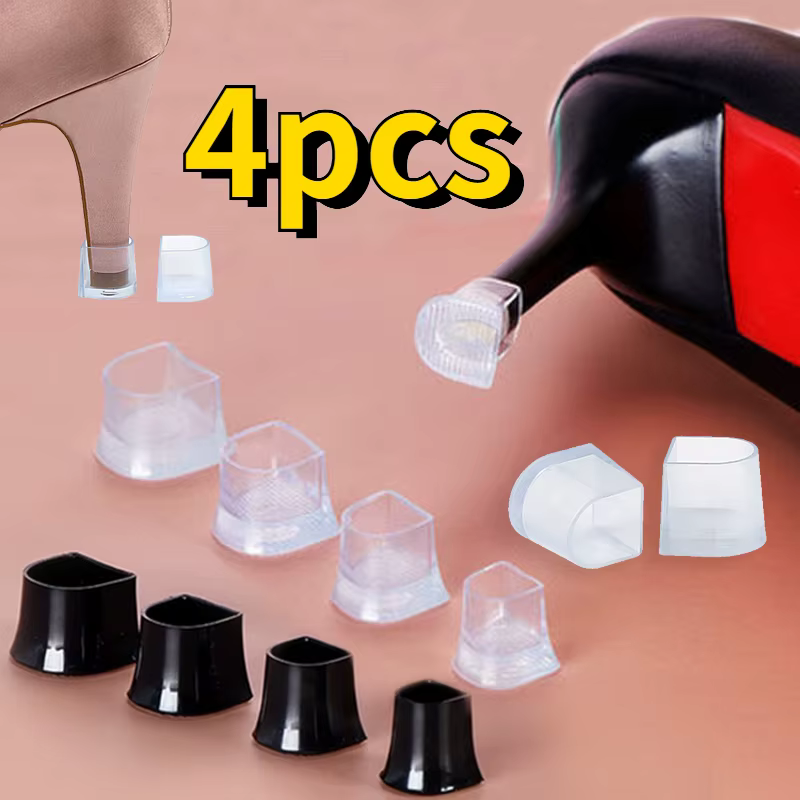 Bouchons de protection de talons en Silicone, 4 pièces/2 paires, couvertures de danse Stiletto latin