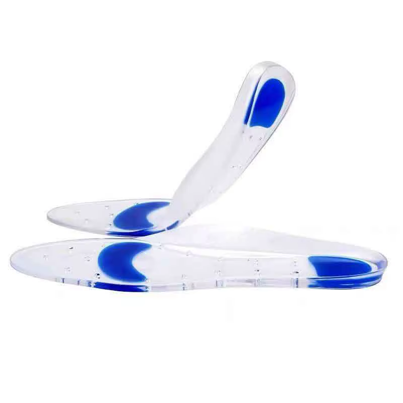 Semelle intérieure en silicone PU pour le sport, transparente, respirante, absorption des chocs, mas