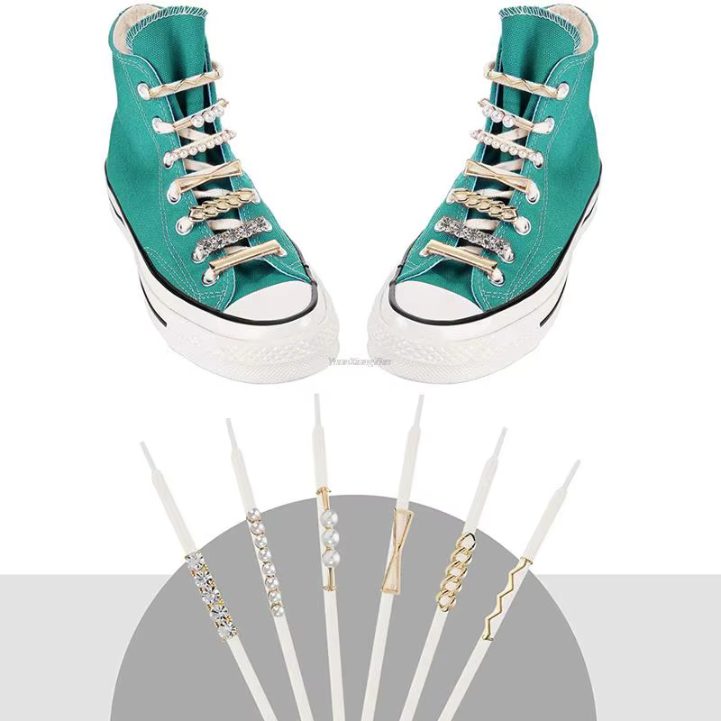 Lacets Lumineux en Métal avec Strass Brillants pour Femme et Fille, Accessoires de Décoration pour B
