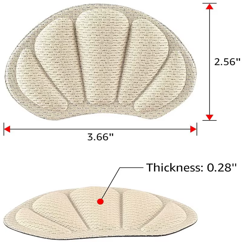 Baskets autocollants à talons hauts protecteur de talons ajuster la taille coussinets demi-taille so