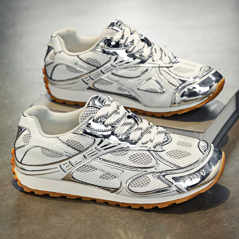 Baskets élégantes à lacets pour hommes, chaussures décontractées toutes saisons, style rétro printem