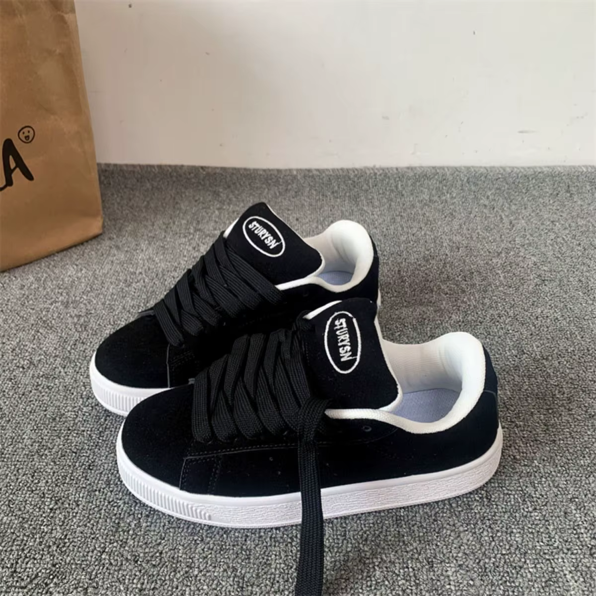 Chaussures de couple tailles 35-44, baskets décontractées polyvalentes coréennes de haute qualité, c
