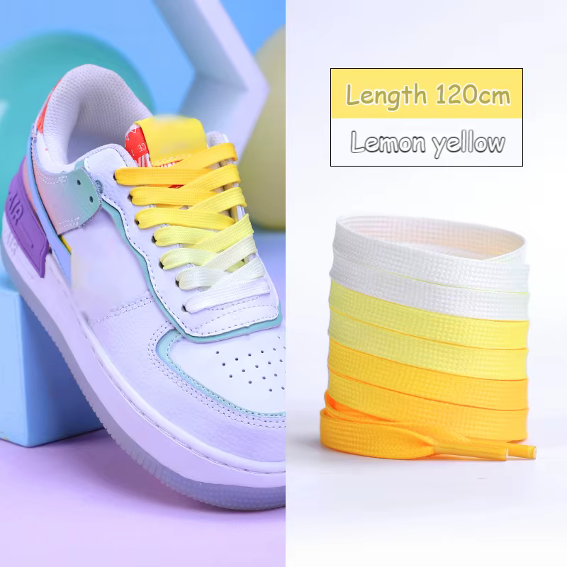 Lacets lumineux dégradés pour baskets, Lacets décontractés pour hommes et femmes, Adultes et enfants