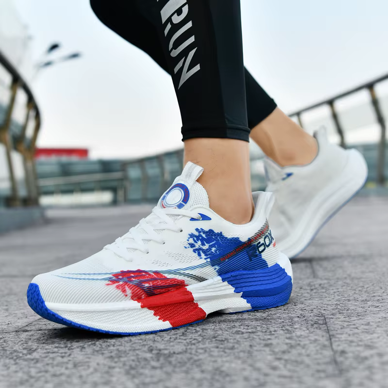 Chaussures de course Popcorn, ultra-légères avec plaque en carbone, respirantes, pour la course, amo