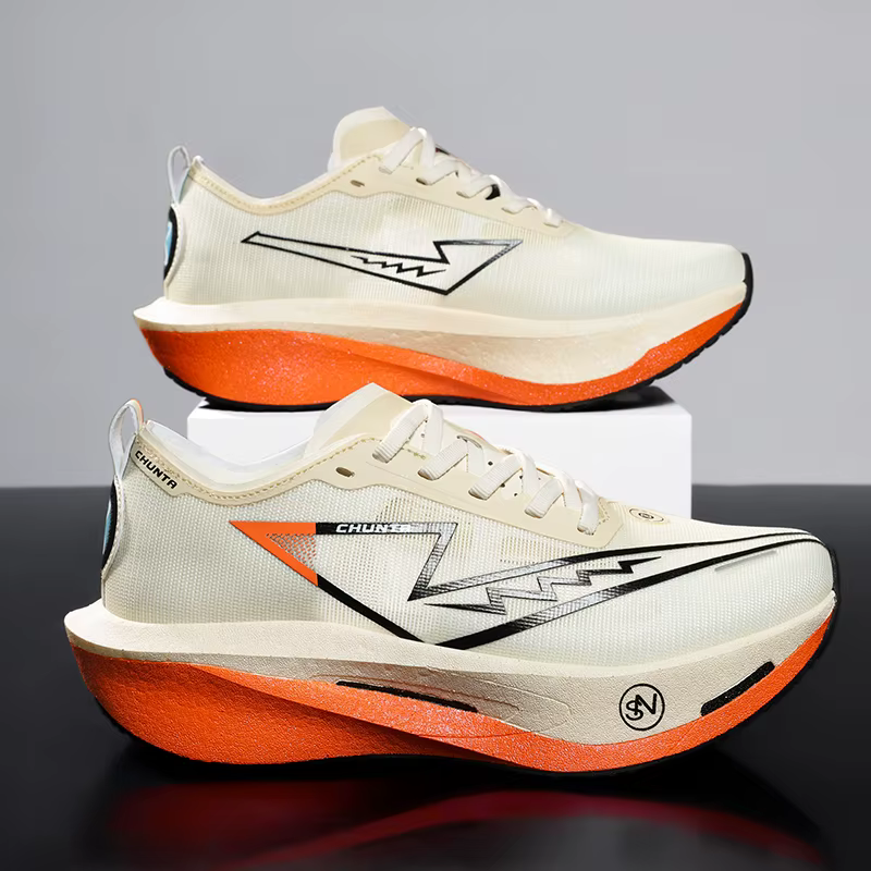 Chaussures de course pour hommes polyvalentes, confortables, absorbant les chocs, avec plaque en car