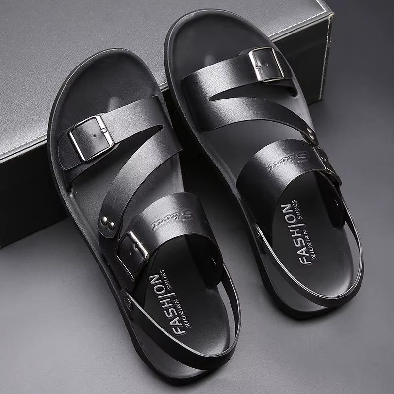 Sandales tendance pour hommes, mode estivale, confortables, chaussures de plage, double usage, à enf