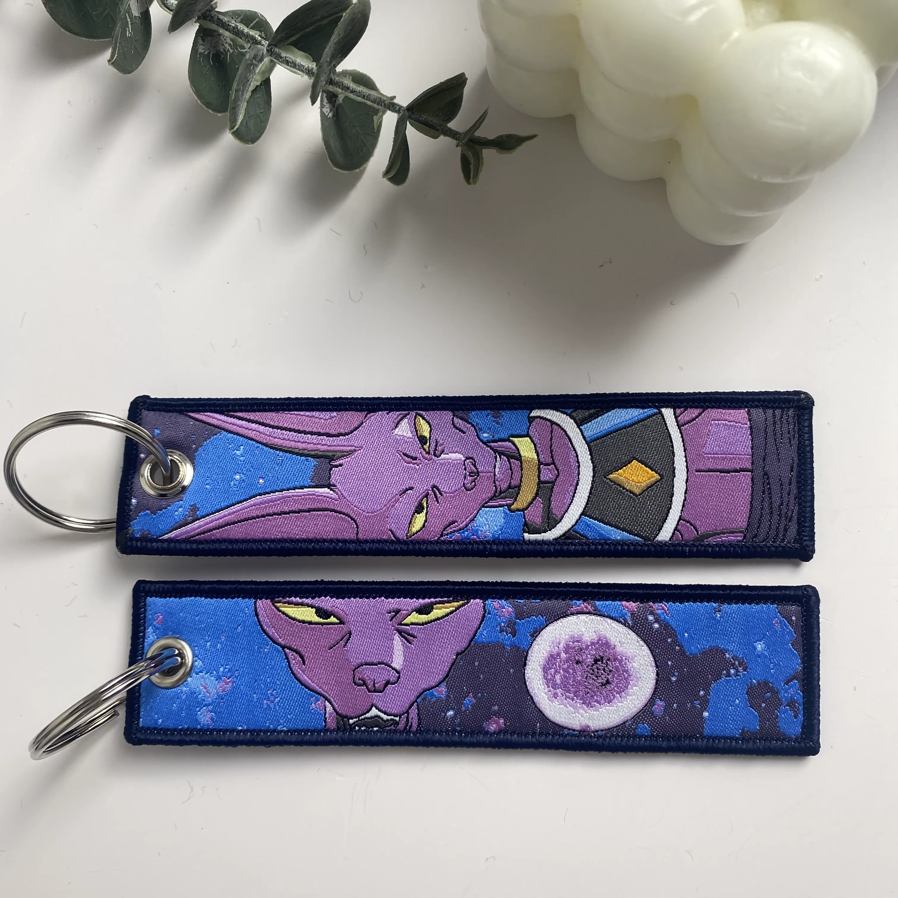 Porte-Clés Brodé à Motif d'Anime Japonais, Accessoire pour Sac à Dos, Voiture, Cadeau à la Mode