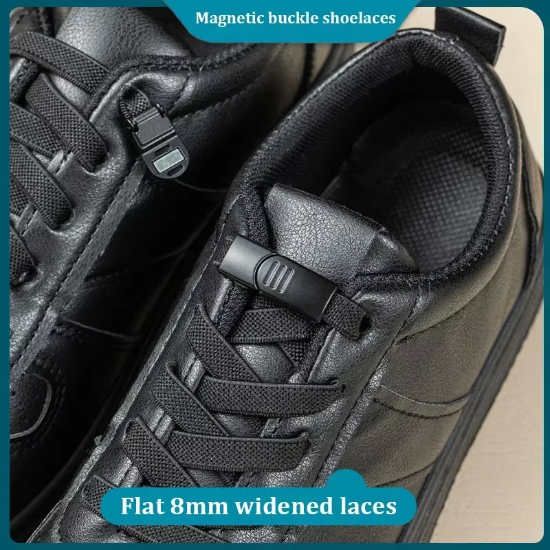 Lacets de chaussures à boucle magnétique sans cravate lacets paresseux lacet sans lacets fermoir à d