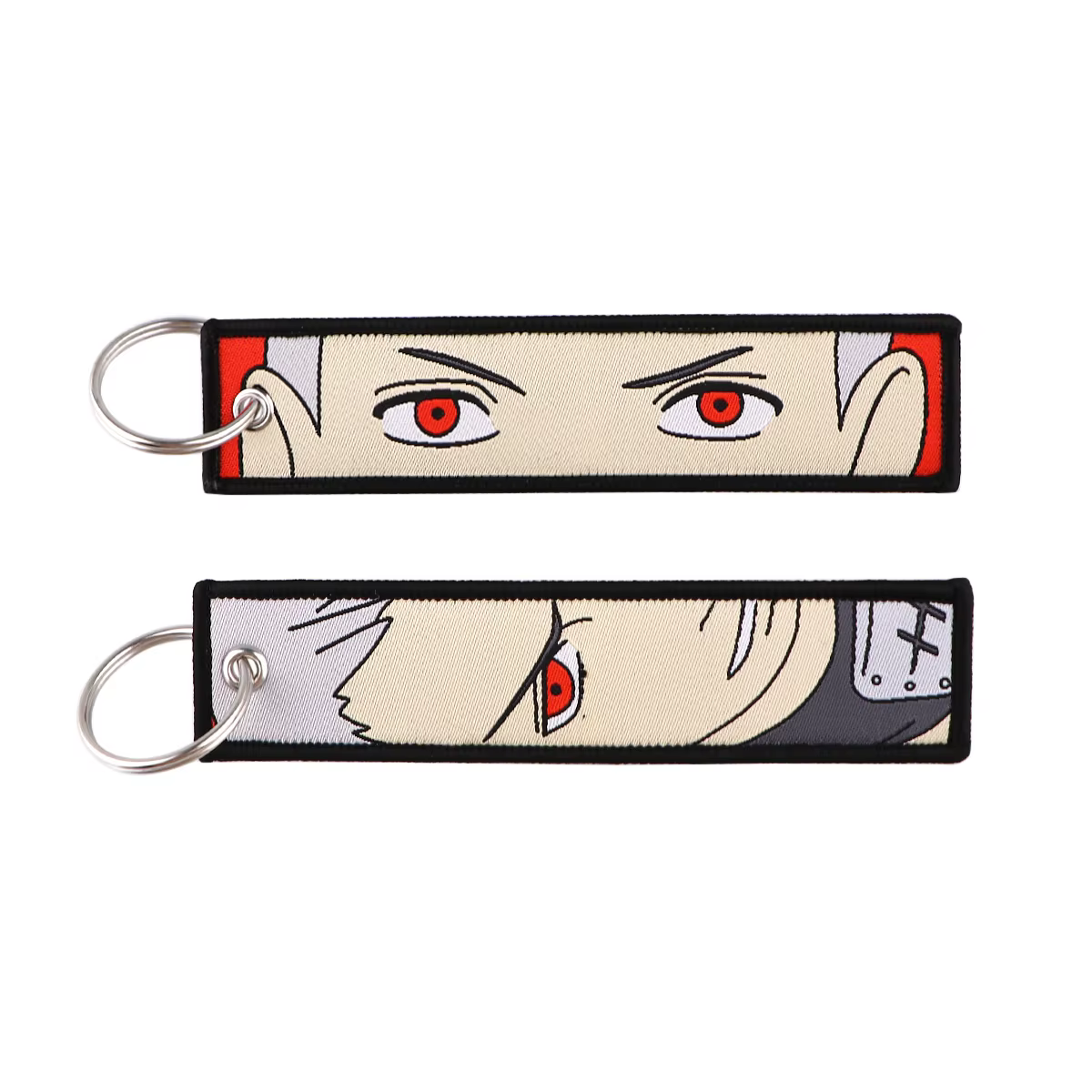 Porte-clés brodé de dessin animé japonais, étiquette pour motos, voitures, sac à dos, Chaveiro, acce
