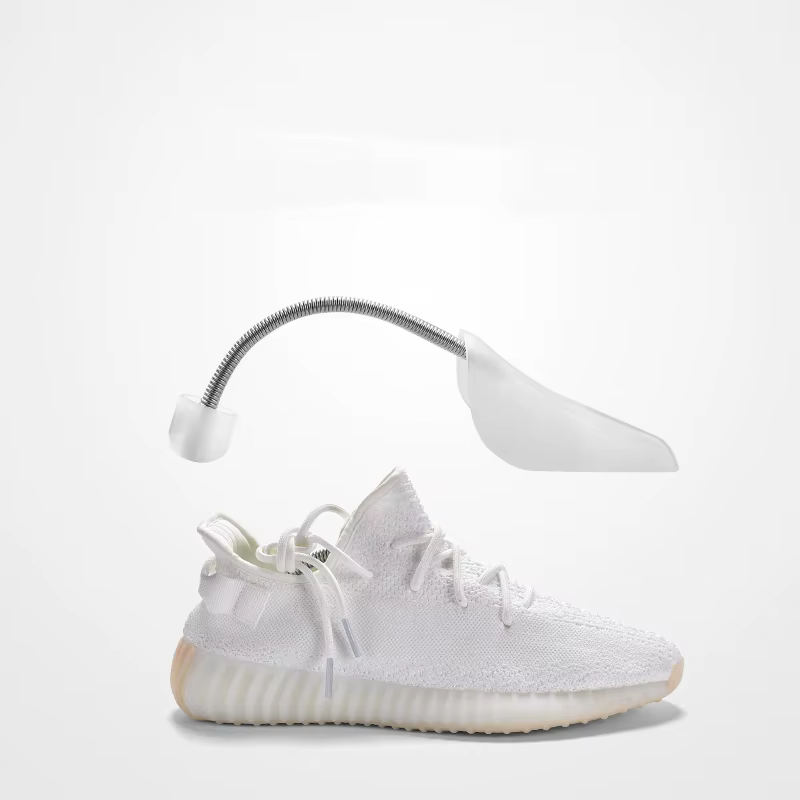 Ménage 1 paires d'arbres à chaussures en plastique pratiques longueur réglable arbres à chaussures c