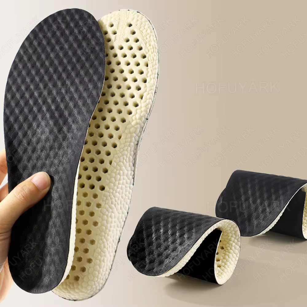 Semelles de sport en PU pour baskets Semelles intérieures en cuir souple Absorption des chocs Coussi