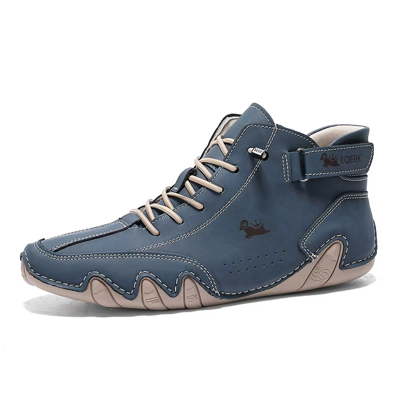 Baskets en cuir pour hommes, chaussures décontractées, mocassins de marche en plein air, confortable