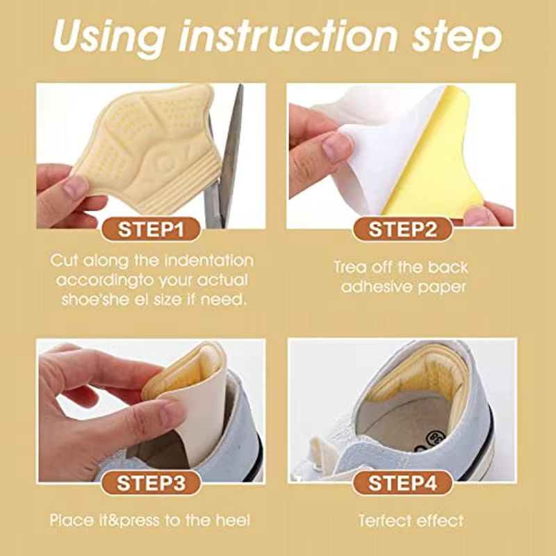 Semelles Autocollantes de Protection de Talon pour Baskets, Patch de Taille Réglable, Coussinets de 