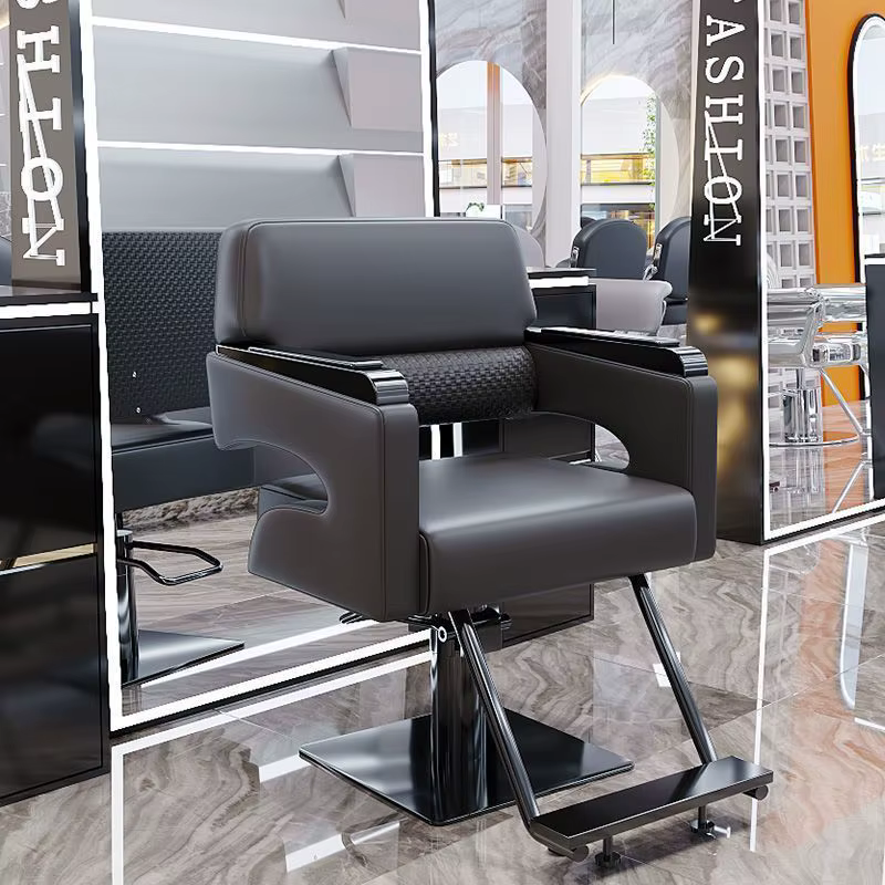 Design salon de coiffure barbier moderne plancher à la mode ergonomique chaise de barbier fauteuil b