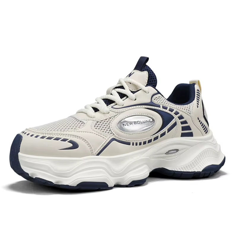 Chaussures de sport pour hommes 2026 Nouveauté en maille respirante, semelle épaisse rehaussante, ré