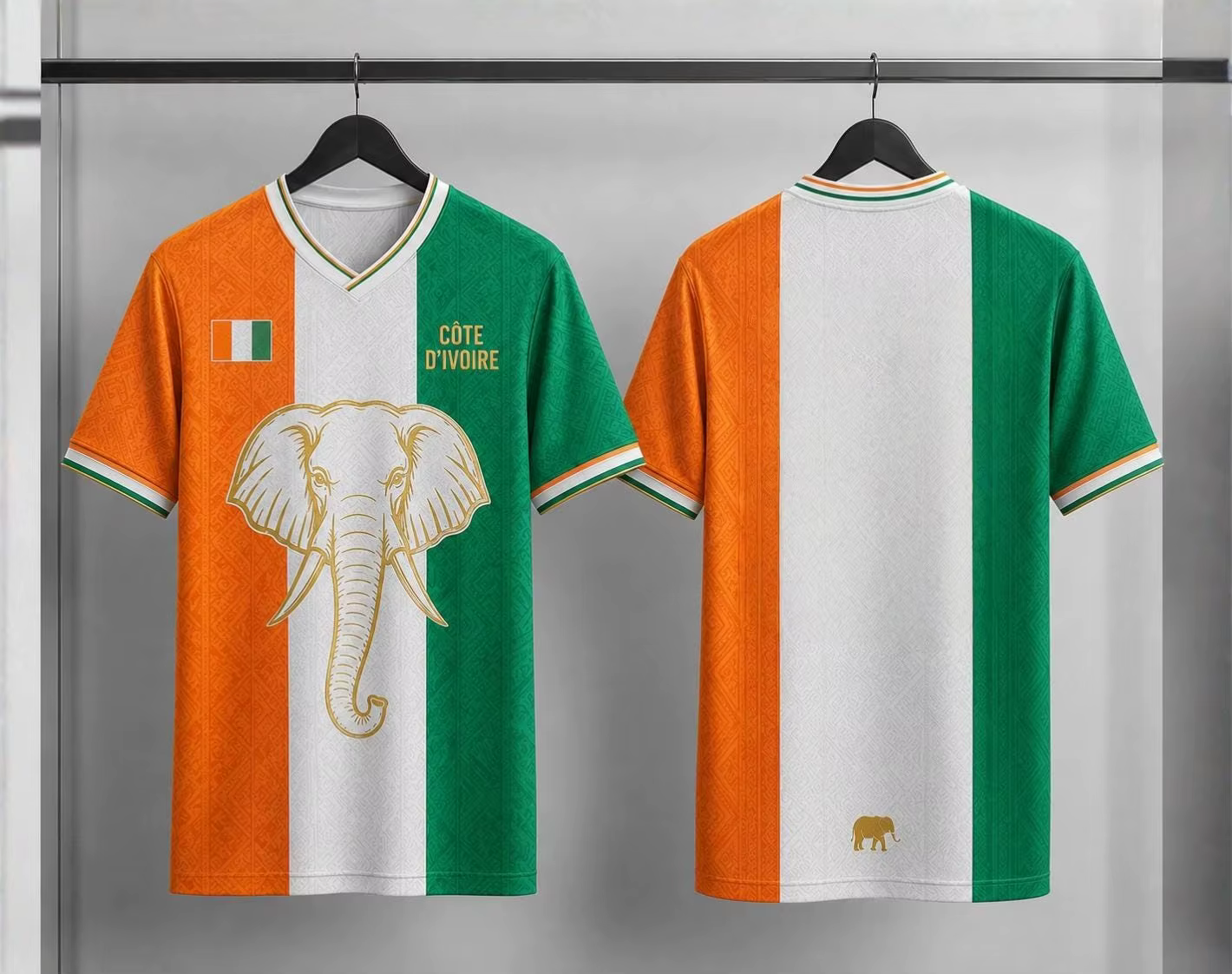 T-shirt de sport respirant style Côte d'Ivoire été 2026, coupe ample athlétique à manches courtes po