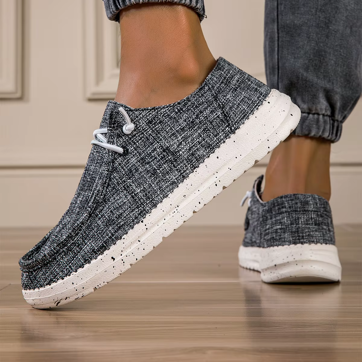 Dude chaussures hommes toile chaussures été mocassins décontractés hommes mocassins respirant confor