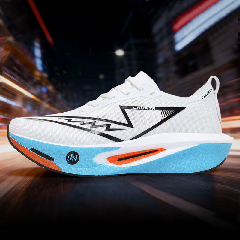 Chaussures de course pour hommes avec plaque en carbone, baskets de sport respirantes et légères, co