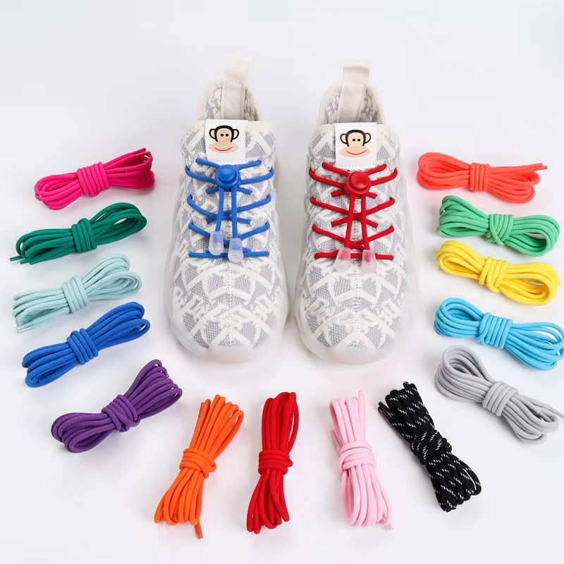 Bandes élastiques rondes en caoutchouc, lacets lumineux pour baskets, basket-ball, tennis, sport, un