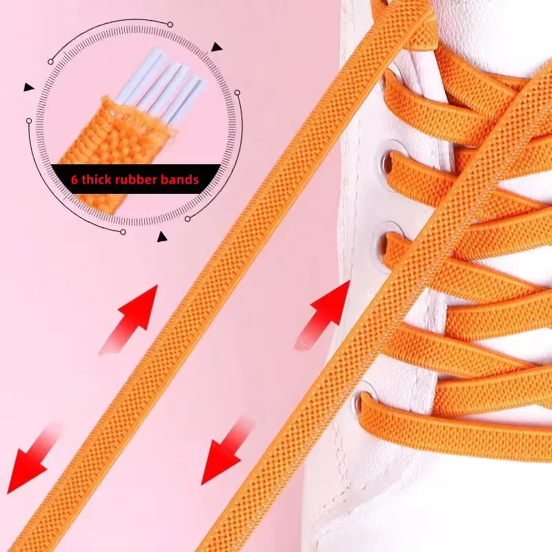 Lacets élastiques en dentelle pour chaussures de course et de randonnée, sans cravate, baskets de lo