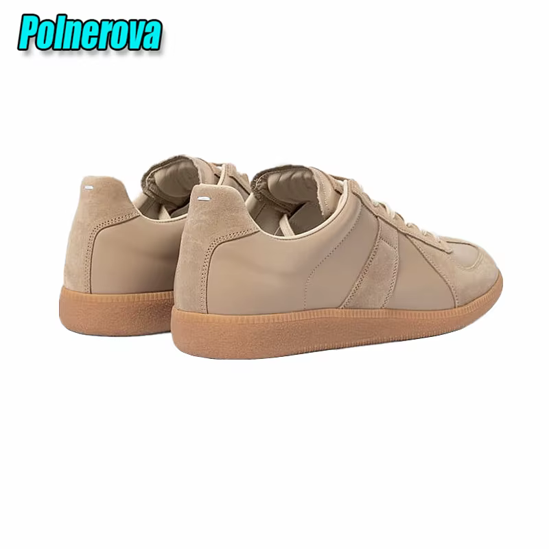 Baskets décontractées en daim et cuir pour femmes et hommes, chaussures plates à lacets, bout rond, 