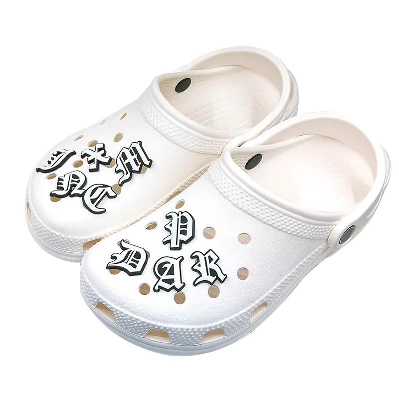 Décorations de chaussures avec lettres de nouveau Style, breloques de chaussures de l'alphabet angla