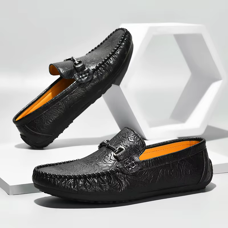 ELUVA hommes mocassins sans lacet chaussures de conduite confortable léger antidérapant semelle soup