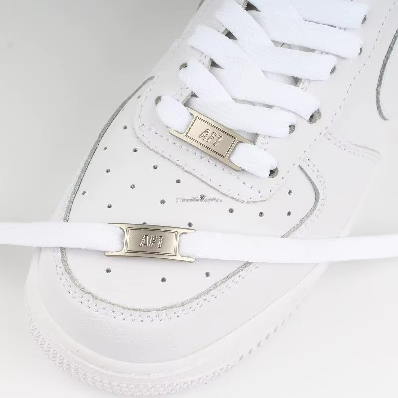 AF1 boucle lacets combinaison blanc lacets plats et décoration de chaussures costume Sneaker lacet A