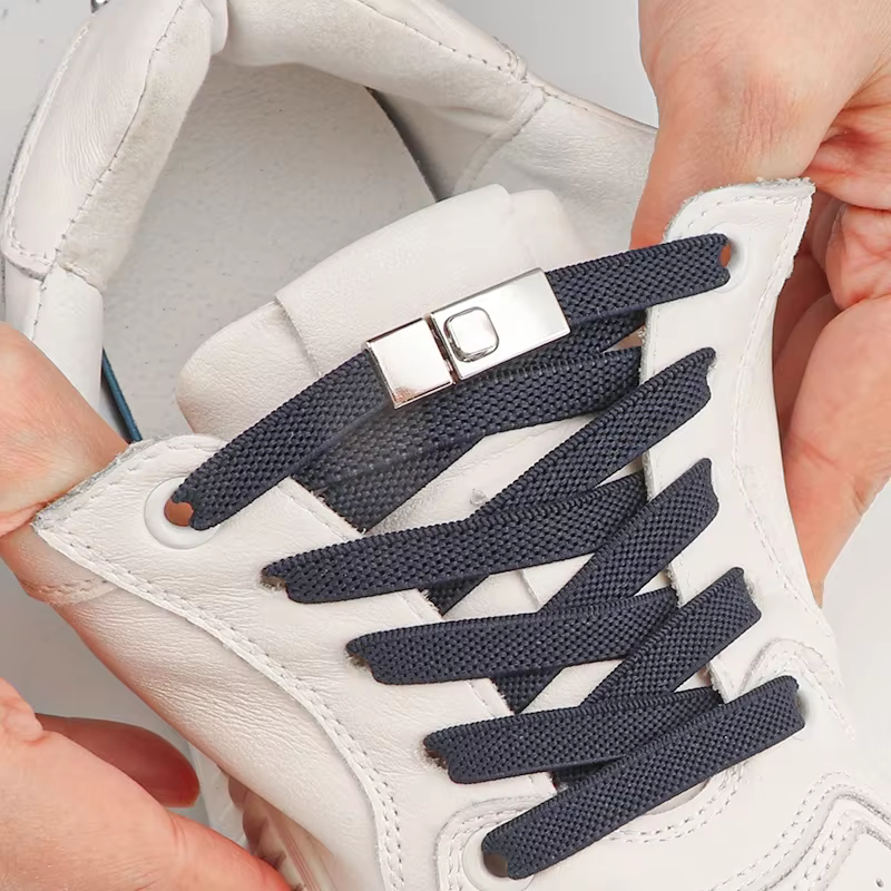 Lacets artificiel astiques Plats Sans Attaches pour Chaussures, Baskets, Bottes, Accessoires, 1 Pair