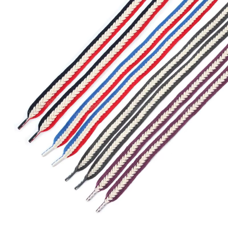 Lacets Lumineux en Coton pour Baskets de Qualité, 1.5cm, 100/120/140/160cm
