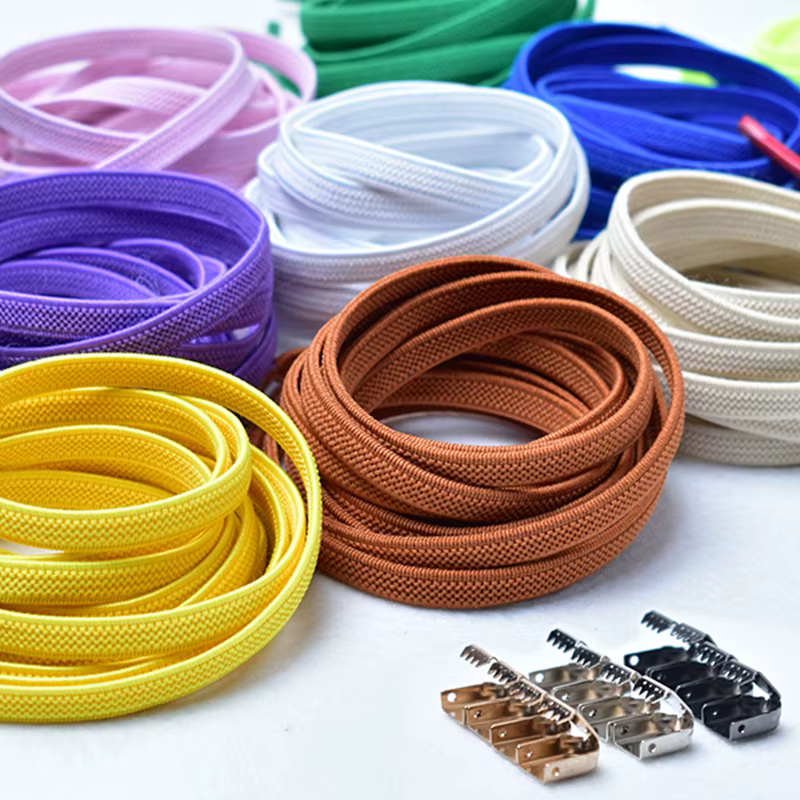 Lacets plats élastiques de qualité smiley No Tie, pour chaussures de sport d'extérieur, pour enfants