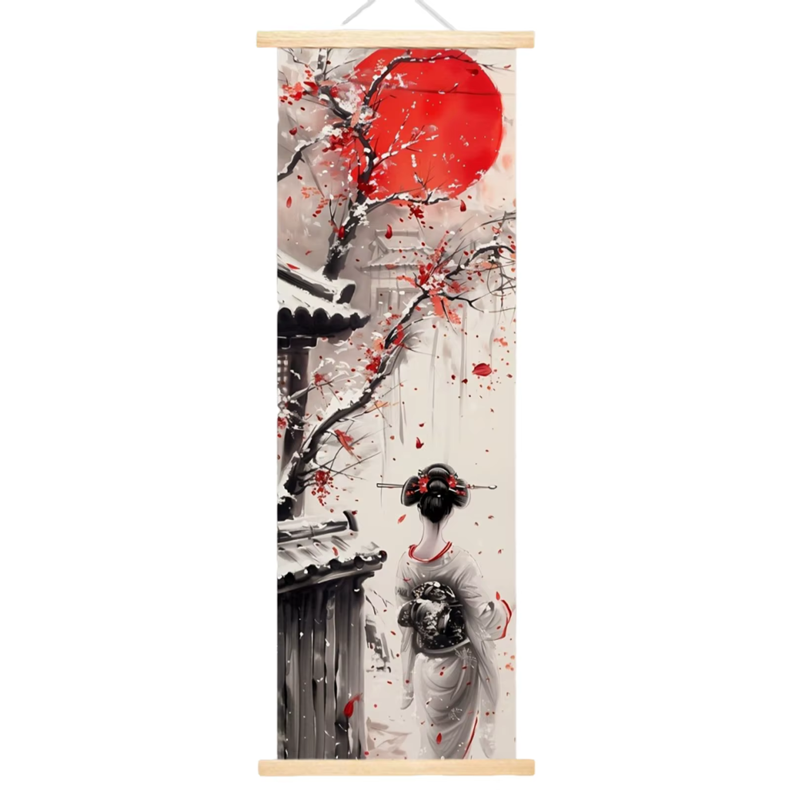 Tapisserie murale esthétique Geisha japonaise, imperméable, motif artistique décoratif, tableau susp