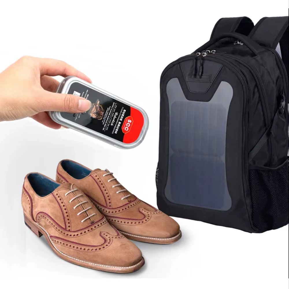 1Pc brosse de chaussure en daim nettoyage de chaussures éponge en plastique pour bottes en daim sacs