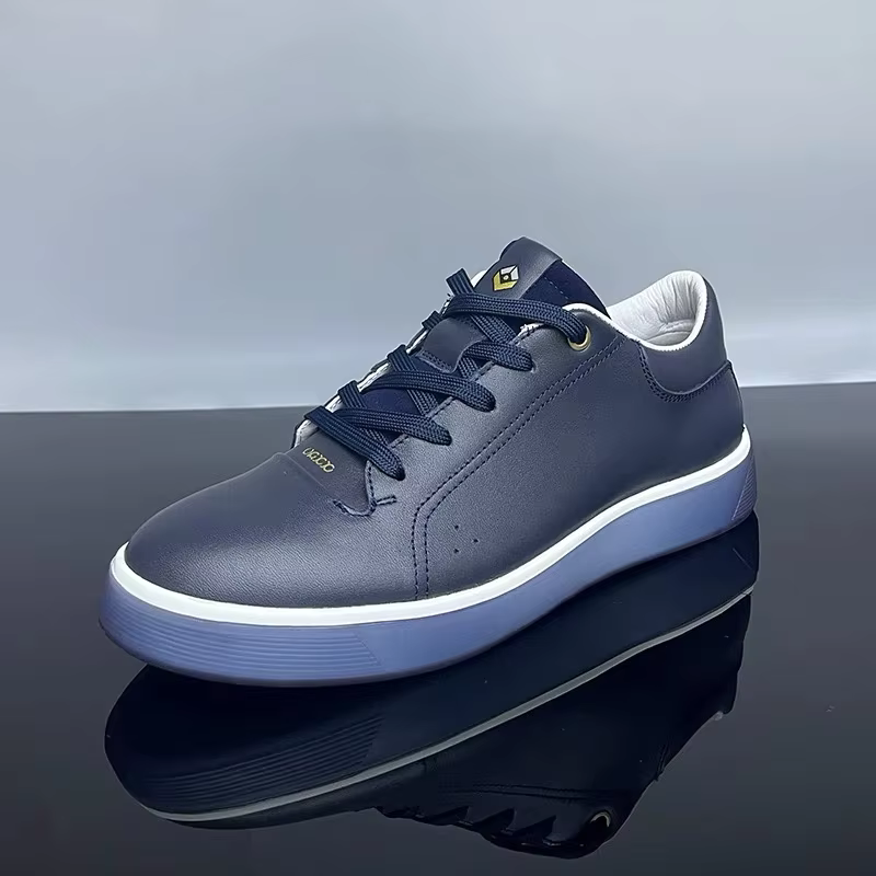Chaussures d'entraînement respirantes en cuir véritable pour hommes, baskets de marche en plein air,