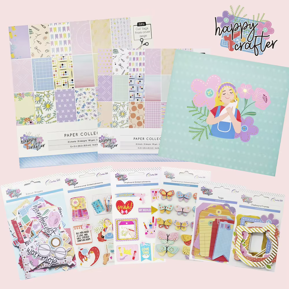Kit de fournitures de scrapbooking Creative Path Value Pack, ensemble de matériaux d'artisanat, acce