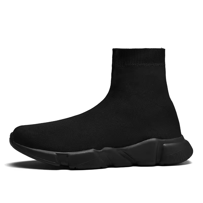 Baskets montantes noires classiques pour hommes, chaussures de créateur, baskets décontractées à enf