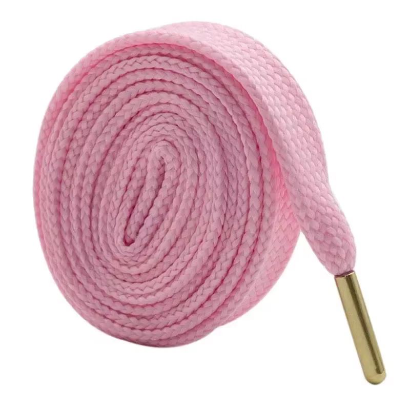 Lacets de graisse de 1.8cm avec pointes en métal doré, lacets de luxe de haute qualité, lacets de bo