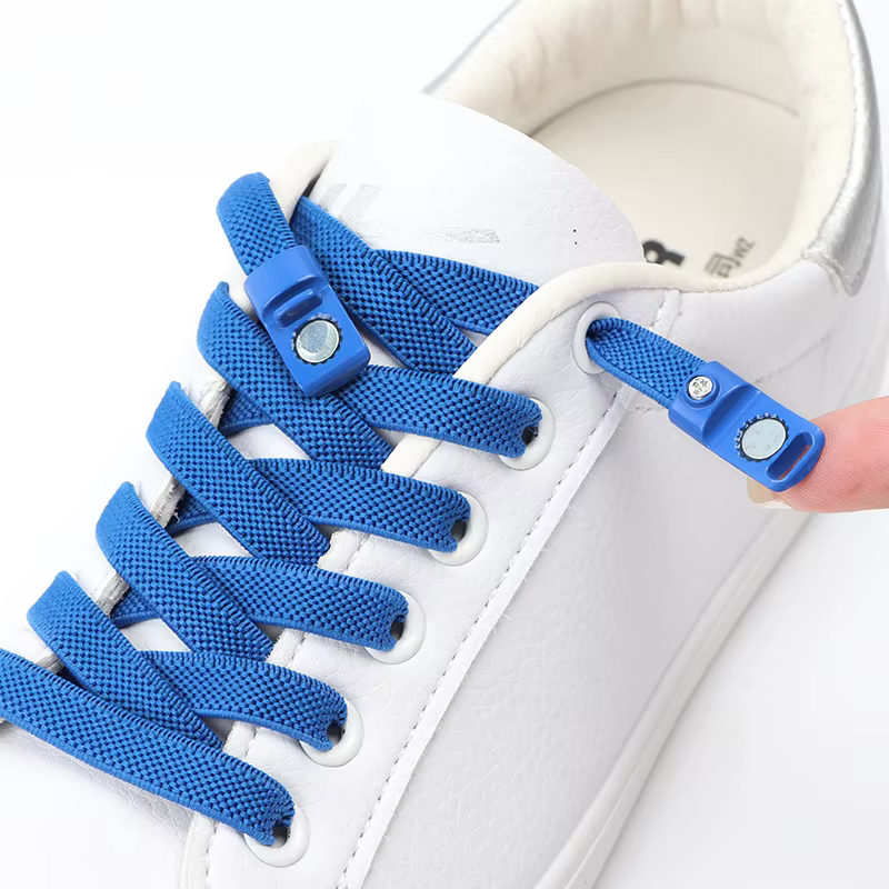 Lacets de Chaussures à Verrouillage Magnétique Sans Attaches, 8mm, Plats et artificiel astiques, Acc
