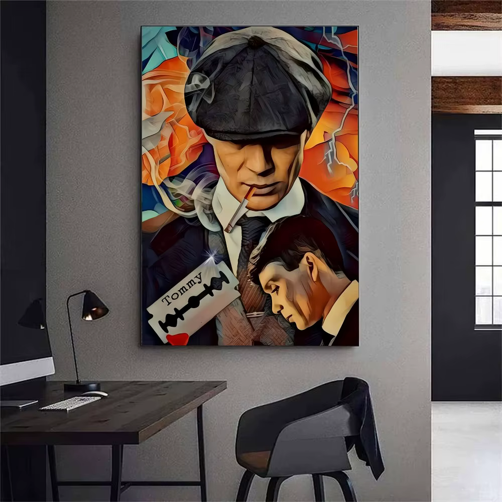 Affiche en papier imprimé Tommy Shelby Peaky Blinders, 1 pièce, maison, salon, chambre à coucher, en
