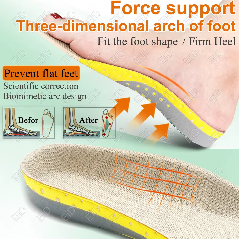 Semelles orthopédiques en gel de qualité supérieure unisexe, pied plat 4WD, semelle de santé pour ch