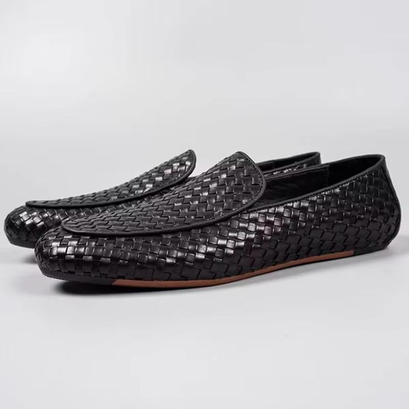 Chaussures décontractées super confortables, respirantes, à surface douce, en cuir de vache avec dou