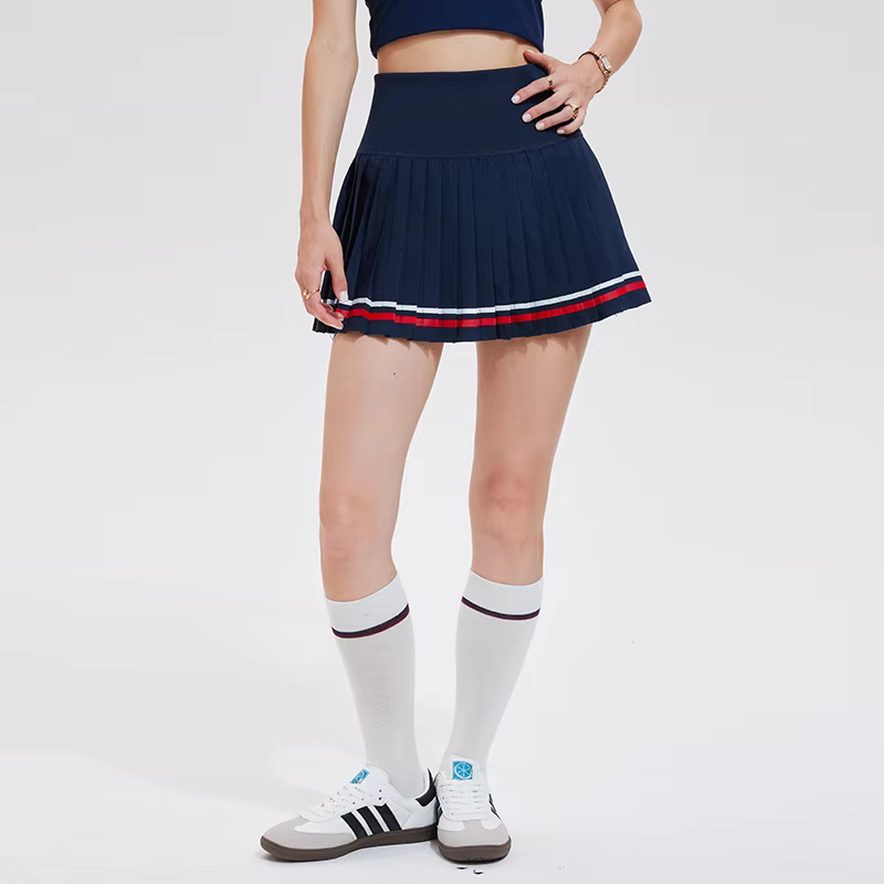 Jupe de sport pour femme, plissée, mi-longue, séchage rapide, avec doublure, idéale pour le tennis, 