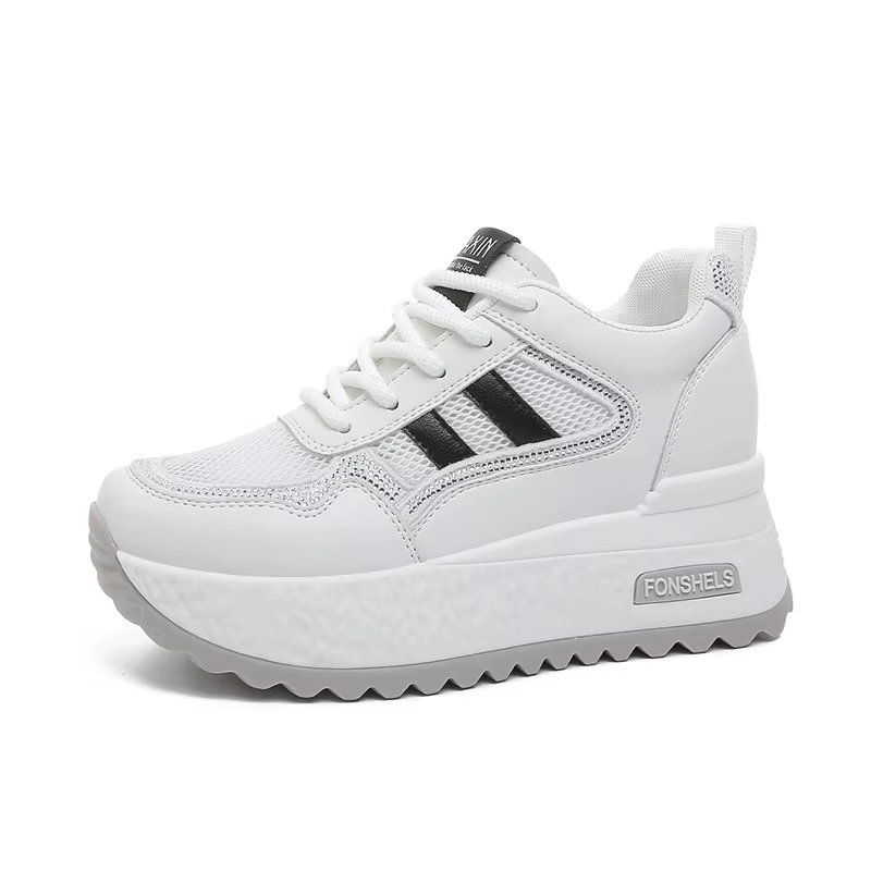 Nouvelles baskets montantes respirantes en maille pour femmes 2026, semelle épaisse, confortables, c