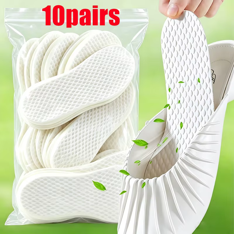 10/20 paires de semelles intérieures de sport jetables respirantes d'été, absorbant la transpiration