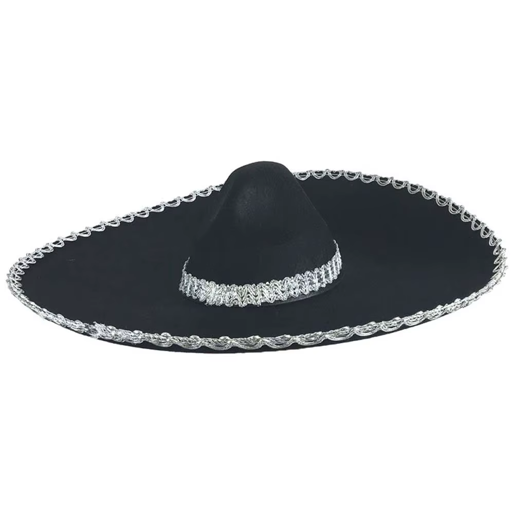 Chapeau Sombrero de Style ethnique, grand chapeau de soleil respirant, chapeau du mexique à bord rou