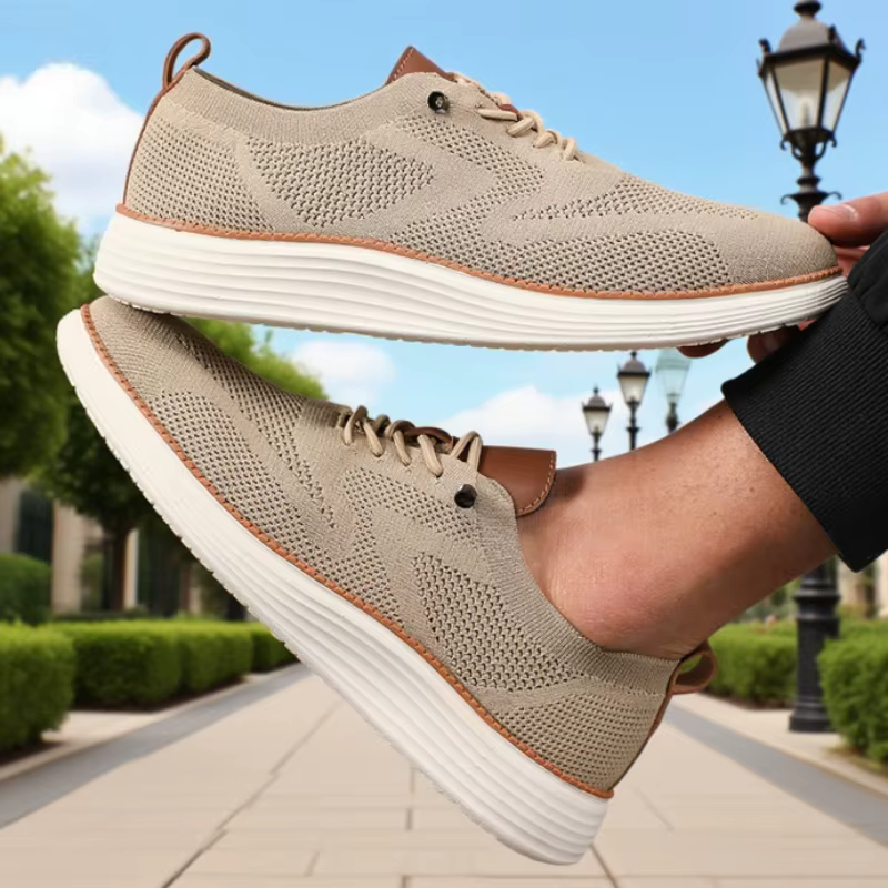 Chaussures décontractées respirantes pour hommes, baskets légères bleu marine, mode maille supérieur