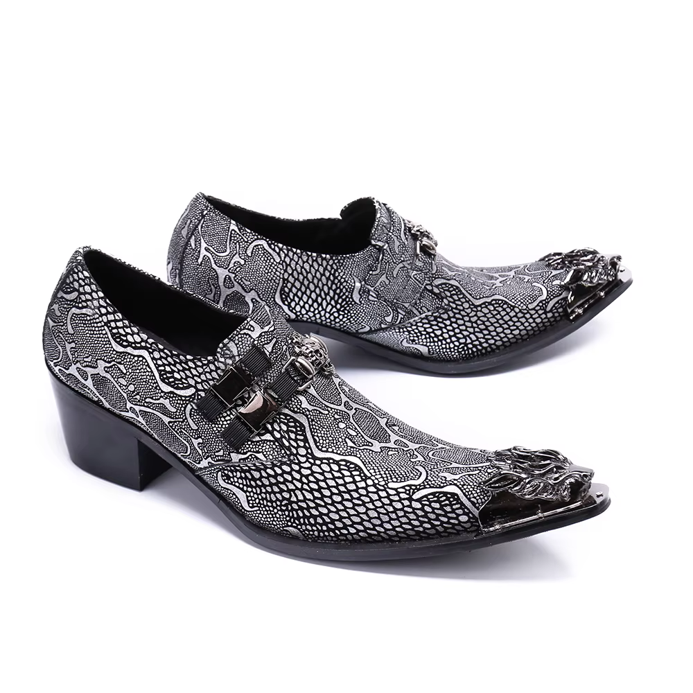 Christina Bella – chaussures en cuir véritable pour hommes, Style italien, bout pointu, talons hauts