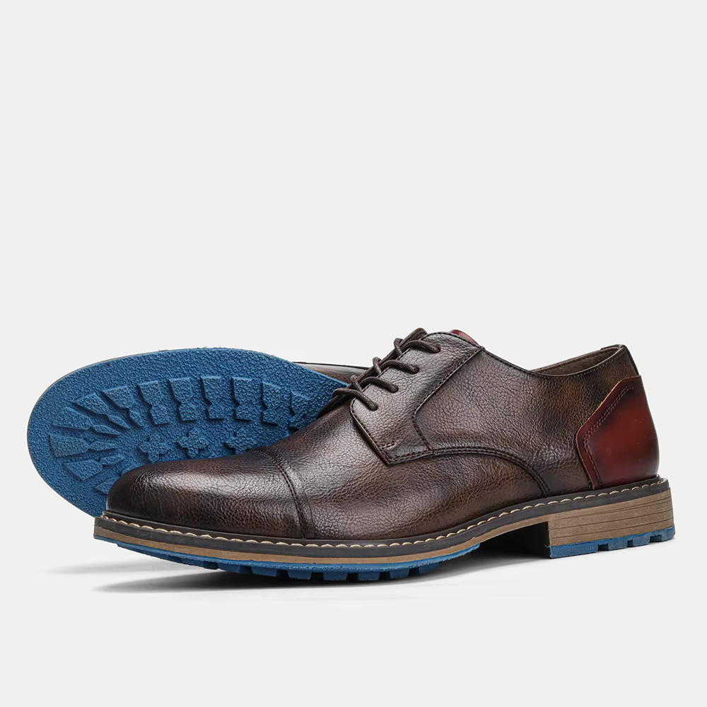 Chaussures Derby rétro pour hommes, chaussures décontractées en cuir à la mode, nouvelle collection 